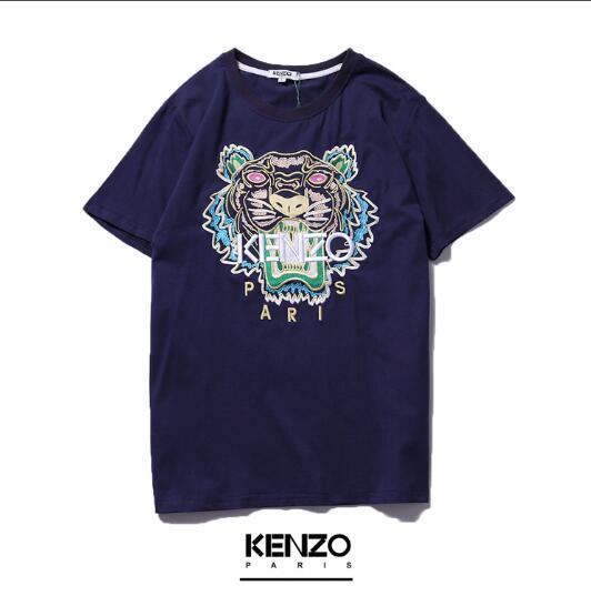 2019 Summer Designer T Shirts For Men Tops Tiger Head Letter Embroidery T Shirt Mens Clothing Brand Short Sleeve Tshirt Women Tops S-2XL @33