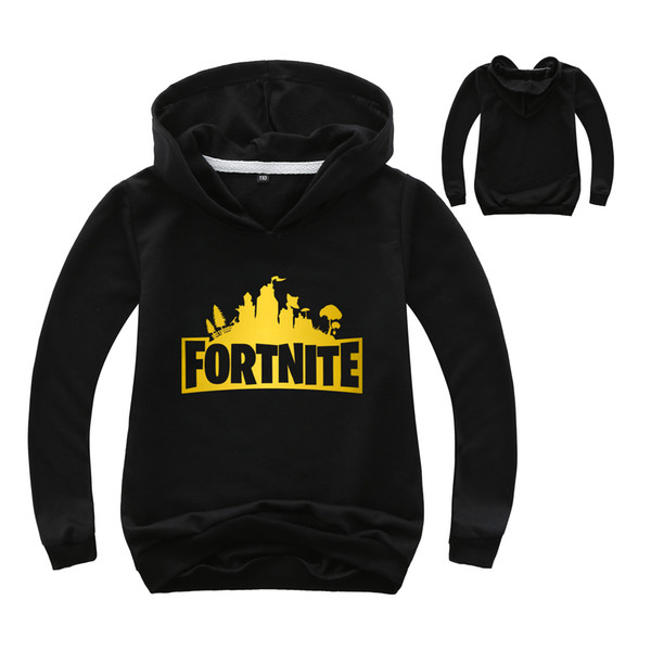 Fortnite Hoodies Cartoon fashion tops Children's Long-sleeved for Spring / Autumn