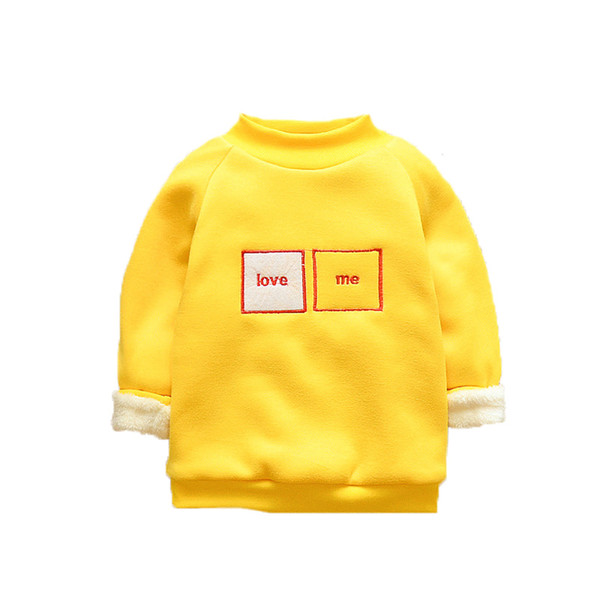 Boys Girls sweater winter children velvet thick long sleeve warm sweater for baby kids sports clothing toddler Christmas clothes