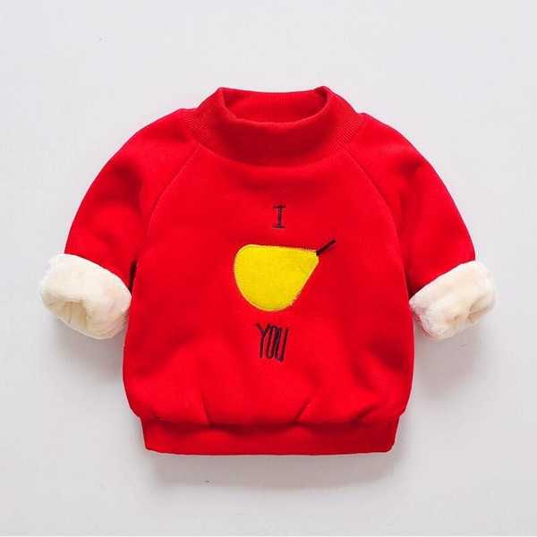 quality 2019 kids girls sweatershirts children warm coat winter full cotton thicken fleece new hoodies for bebe girls sweater