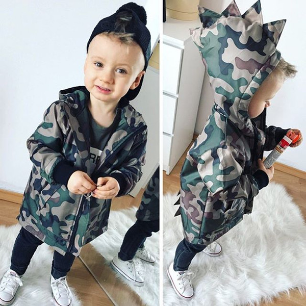 2019 new children's clothing spring and autumn European and American style camouflage boy long-sleeved hooded Zipper Hoodies & Sweatshirts