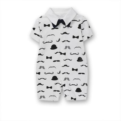 2018 Newborn Baby Romper Toddler Infant Boy Girl Clothes Gentleman Bow Tie Mustache Bodysuit Playsuit