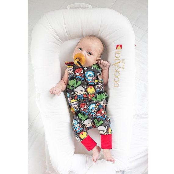 2017 Ins Hot Selling Baby Boy Girl Summer Rompers Infant European Style Cartoon Super Man Printed Suepender Rompers