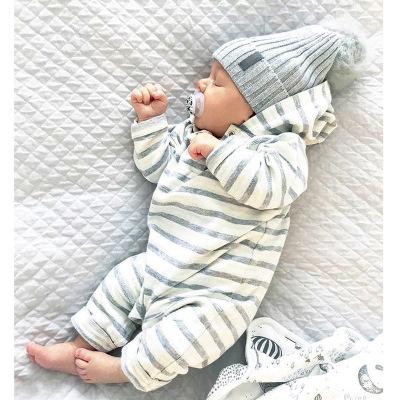 Baby Boy Hooded Striped Romper Newborn Baby Long Sleeve Romper 2018 Spring Autumn Jumpsuit Outfit Clothing