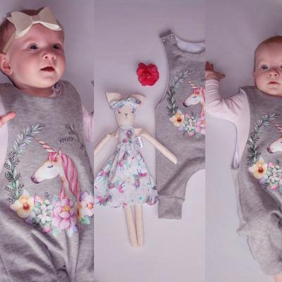 2018 Summer Newborn Baby Girls Unicorn Floral Romper Sleeveless Jumpsuit Clothes Outfits