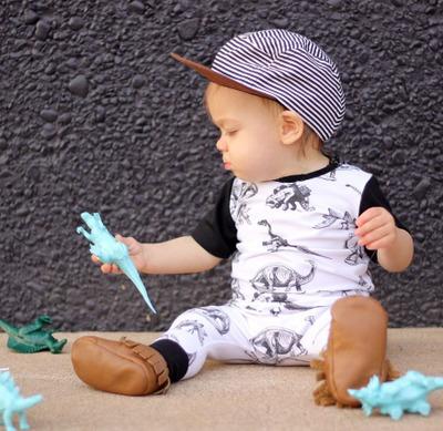 2018 New Arrival Ins Hot Summer Baby Cotton Casual Romper Sleeveless Dinosaur Print Playsuit Bodysuit Long Pants For 0-1T