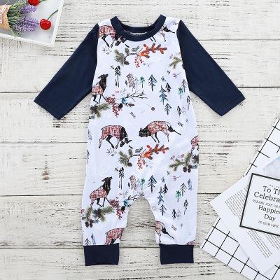 2018 Baby Boy Clothes Spring Autumn Newborn Baby Infant Long Sleeve Rompers Outfits Forest Print Jumpsuit