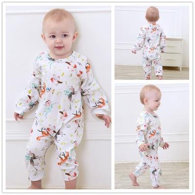 Newborn Infant Baby Boy Girl Cartoon Long Sleeve Romper baby autumn winter cotton bird printed Jumpsuit Outfits Clothes