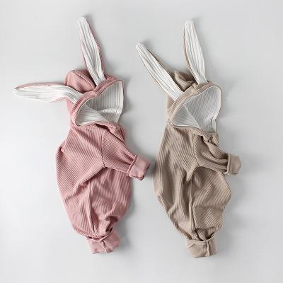 Baby Warm Bunny Ear Rompers Autumn Winter Infant Rabbit Style Jumpsuit Cotton Boys Girls Hare Playsuits Hooded Clothes