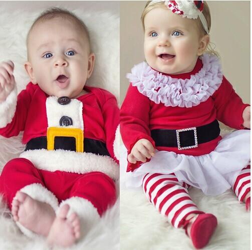 Christmas Boy Girl Rompers kids boys girls clothes Spring Autumn infant jumpsuit clothing Top+Hat offer drop shipping