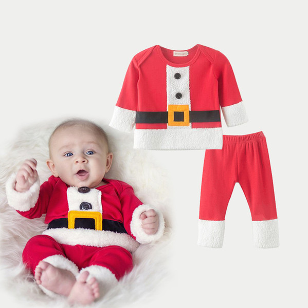 Christmas Boy Girl Rompers kids boys girls clothesChristmas Baby Rompers Santa Costumes Baby Clothing sets Overall baby boy clothes jumpsuit