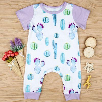 2018 New Arrival Kdis Cactus Print Rompers Baby Girls Boy Playsuit Jumpsuit Cotton Newborn Rompers Clothes 0-24M