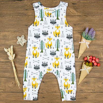 Kids Baby Rompers Sleeveless Cotton Romper Clothing Gold Fox Jumpsuit One Pieces for Girls Boys