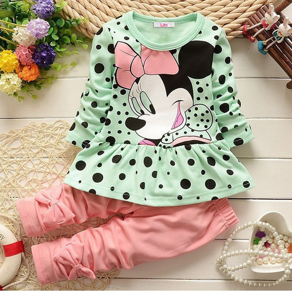 Children Clothes 2017 Spring Autumn Kids Girls Clothes Set T-shirt and Pant Outfit Girls Sport Suit Toddler Girls Clothing Sets