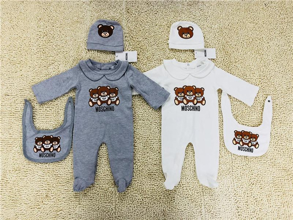 Newborn rompers Cotton Three-piece Wind Creeping Clothes Baby 2018 Autumn Long Sleeve Clothes