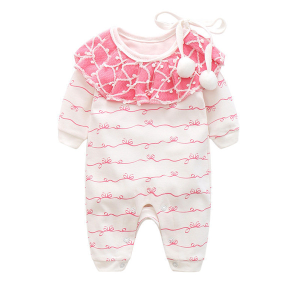 good quality 2019 spring autumn romper newborn girls trousers cotton onesies baby children's pajamas clothes female baby out clothes