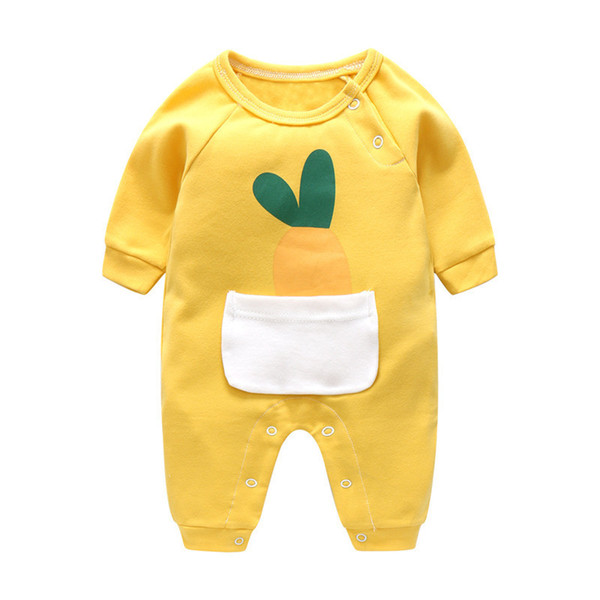 2019 new newborn baby romper spring summer girls baby jumpsuit infant cotton soft long-sleeved jumpsuit clothes Baby pajamas