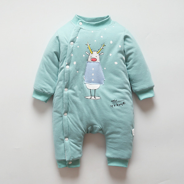 good quality 2019 new spring Autumn baby boy clothing Cotton Long Sleeve baby boys girls cartoon clothes infant children warm romper