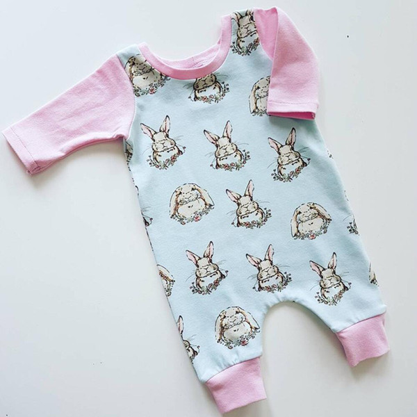 Newborn Toddler Baby Girl Clothes Pink Rabbit Romper Jumpsuit Outfits Baby Girls Spring Clothes