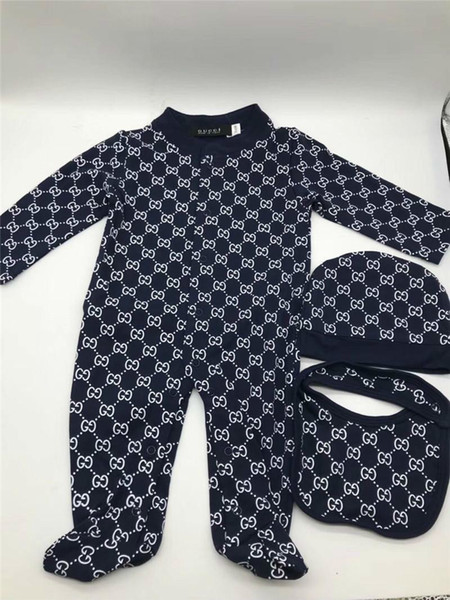 Fashion Jumpsuits Baby Boys Girls Rompers Kids Long Sleeve Cotton Infant Girls Letter Cotton Romper Boy Clothing New