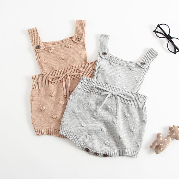 Hot Sale Autumn and Winter Baby Girls Clothing Toddler Knitted One-piece Jumpsuit Fashion Newborn Girls Clothes