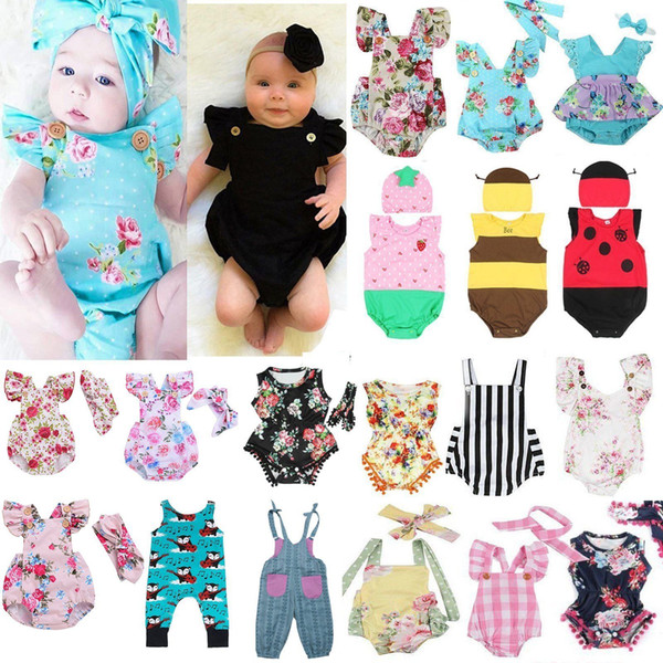 Newborn Baby Boy Clothes Kids Girls Bodysuit Tutu Romper Jumpsuit Outfits Clothes Lot baby boy designer newborn baby girl clothes