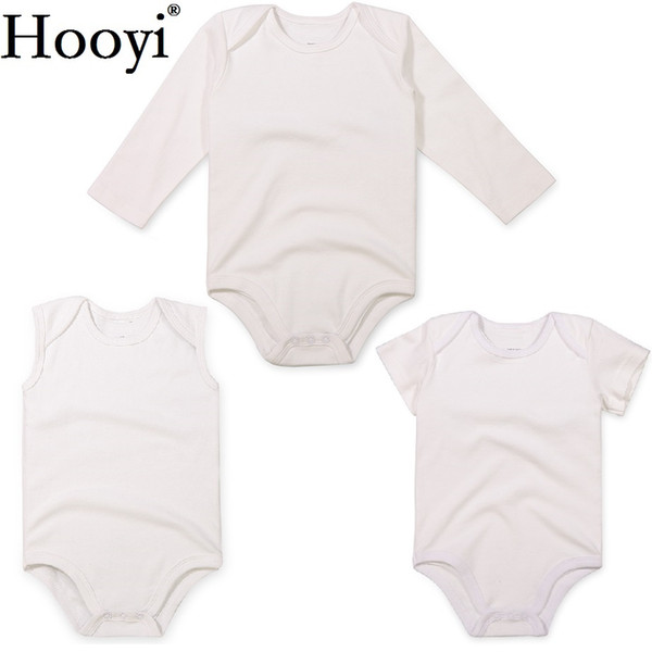 White Newborn Bodysuit 3 6 9 12 18 24 Month Baby Girls Clothes Jumpsuit Clothing Unisex Cotton Babies Boys Shirts Tank Tops Romper