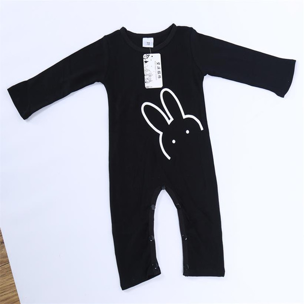 100% Cotton Baby Clothes Black Bunny Fashion Unisex Newborn Romper Pajamas Rabbit Baby Girl Jumpsuit Babywear Clothing Suit Bodysuits