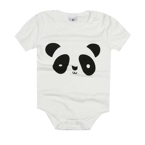 100% Cotton Baby Bodysuits White Fashion Unisex Newborn Clothes White Panda Baby Girl Jumpsuit Babywear Boys Shirts Short Sleeve