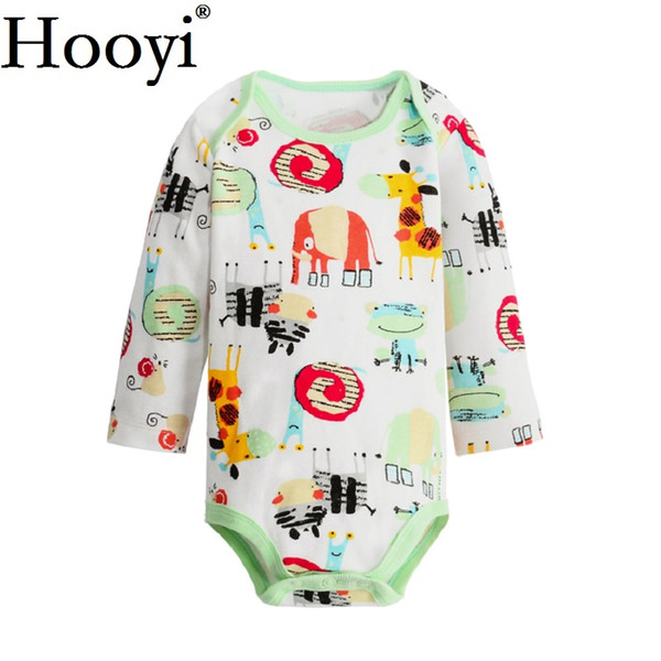 2018 Newborn Bodysuits Long Sleeve Baby Boy Clothes Dinosaur Jumpsuit Clothing Babywear 100% Cotton Animal Cartoon Pajamas Suit Romper