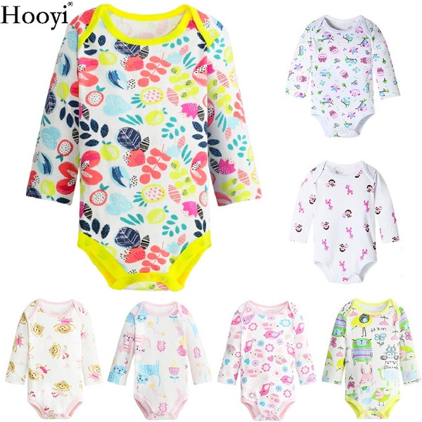 Newest Newborn Bodysuit 3 6 9 12 18 24 Month Baby Girls Clothes Jumpsuit Clothing Babywear Cotton Pink Flower Pajamas Shirts Top Rompers