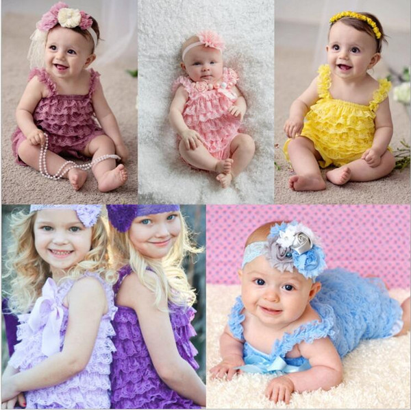 31 Color Baby Lace Rompers Girls Lace Jumpsuit Birthday Outfit Newborn Infant Toddler Ruffle Lace Romper for Baby Top Quality S-3XL KBR06