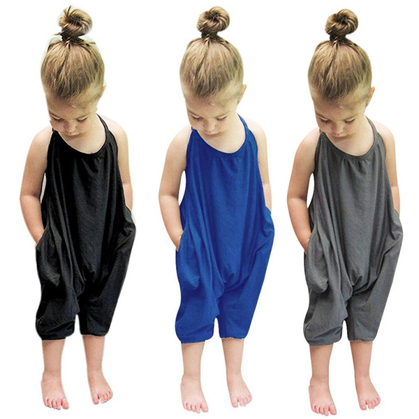 Fashion Baby Girl Clothes Kids Clothing Girls Strap Cotton Romper Jumpsuit Summer Sunsuit Infant Toddler Girls Clothing One Piece Outfits