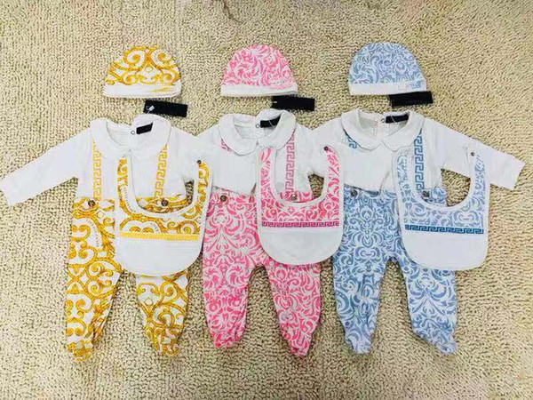 2018 New Model Autumn 3 pcs set baby romper 100% cotton Free shipping