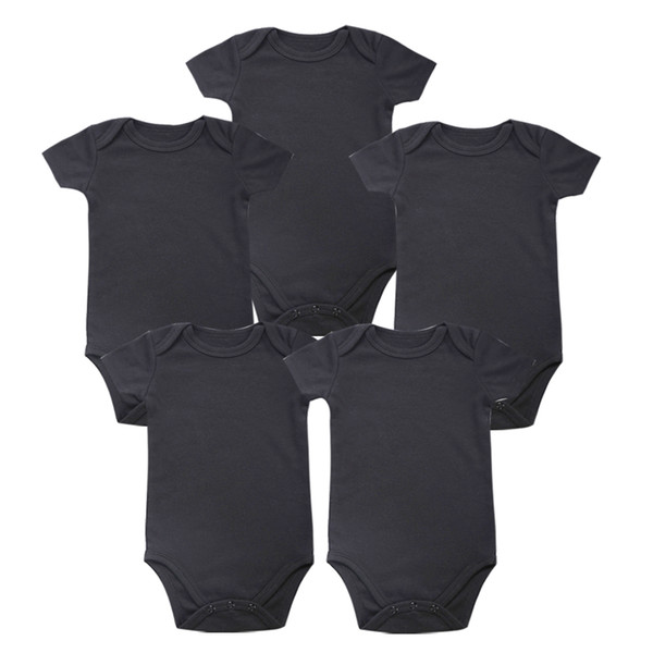 Tender Babies Place New unisex Boy Baby Clothing Baby Newborn Body Black 100% Soft Cotton 0-12 months short sleeve