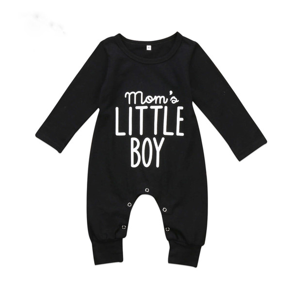 Brand New Fashion Newborn Toddler Infant Baby Boys Romper Long Sleeve Jumpsuit Playsuit Little Boy Outfits Black Clothes