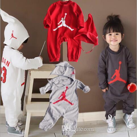 INS Europe and America New styles children's pure cotton long sleeves solid color high quality cotton Sports conjoined romper+hats