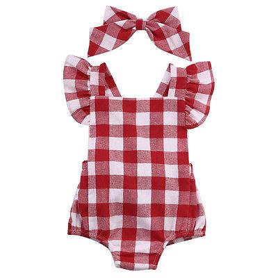 Newborn Kids Baby Girls Infant Jumpsuit Bodysuit Clothes Outfit Set 0-18M toddler new summer 2017