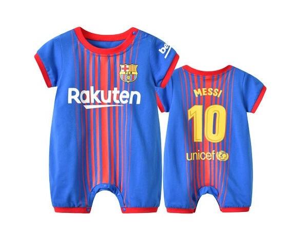 Free shipping 2019 Short-Sleeved Summer Baby Girl&Boy Messi Neymar Rompers Football Rockets sports Clothes Size 2Month-36month #10