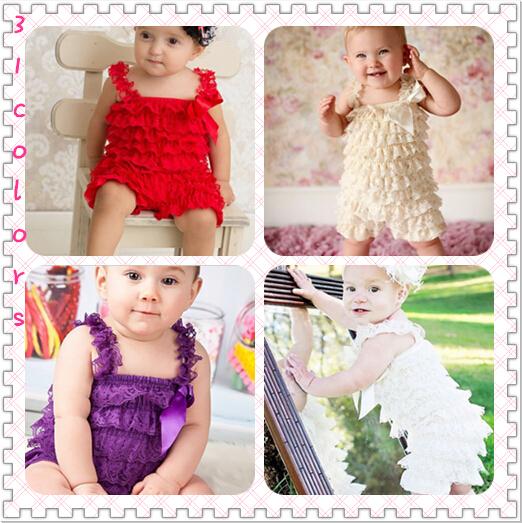 10%off 2pcs dress+2pcs 2015 NEW hairband,Cute Petti Baby Girl Lace Romper with Straps and Ribbon Bow Jumpsuit Infant baby clothing 2set/4pcs