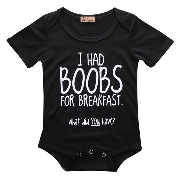 Newborn Baby Boys Girls Cotton Jumpsuit Bodysuit Kids Clothes Outfits Funny Words Print Casual Bodysuit