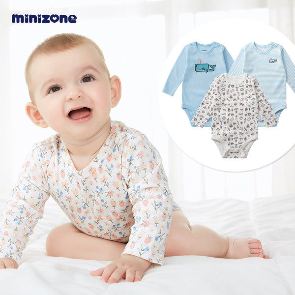 Children Jumpsuit Newborn Baby Full Moon Gift Baby Clothes 3 Piece Autumn Wear Boy and Girl 820