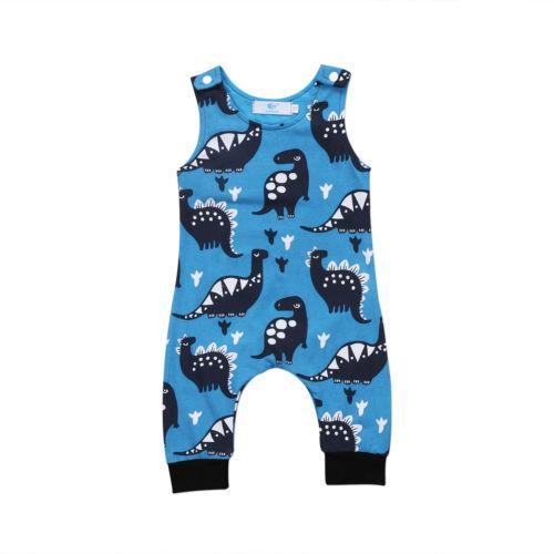 Baby Romper 2020 Newborn Infant Baby Boy Girl Dinosaur Romper Sleeveless Jumpsuit Playsuit One-Pieces Clothes Outfits