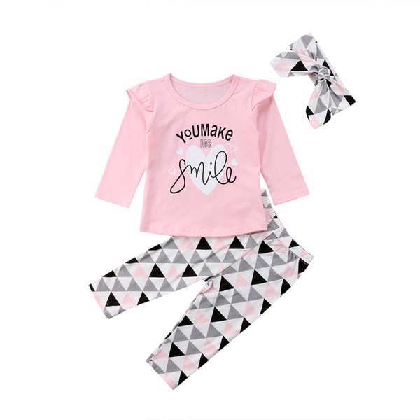 Infant Newborn Baby Girl Long Sleeve T-Shirt Tops Legging Outfit Set Clothes