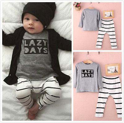 Newborn Infant Baby Boy Girl Autumn Spring Cotton Clothes T-shirt Pants Bunny Romper Outfits 2pcs Baby Clothing Set