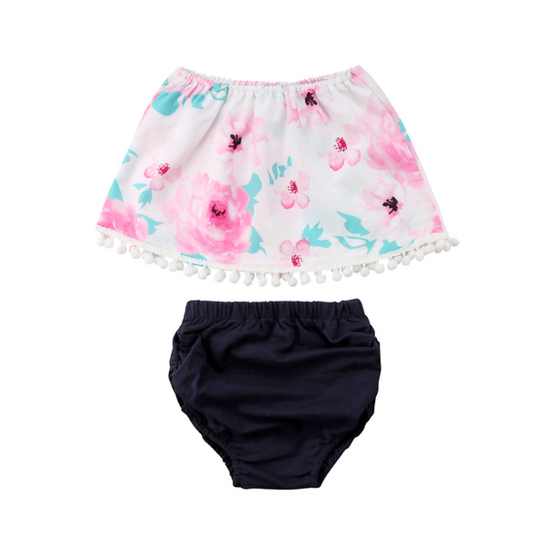 3pcs Newborn Baby Girl Outfits Clothes Sets Floral Sleeveless Tops Shorts Bottoms Casual Clothing Set Baby Girls 0-24M