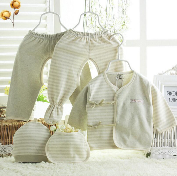 Newborn Baby Clothing Set Organic Cotton Baby 5 pieces Sets Infants Clothing Gift Box Newborn Baby Clothes Sets