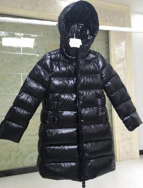 2 Color Girls 2018 Winter Down jakcet M Down Coat Hooded Waist 90% Thick Duck outerwear children's Warm Clothes for Parkas With Dust Bag