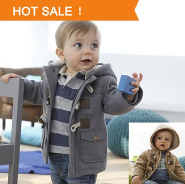 Baby Boys Jacket Clothes 2014 New Winter 2 Color Outerwear Coat Thick Kids Clothes Children Clothing With Hooded Retail Hot