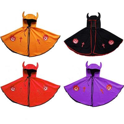 Han Chao Halloween children's costume cosplay cosplay cosplay men and women ox horn devil cape cape cape kindergarten cloak performance suit